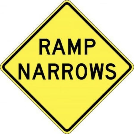 Accuform LANE GUIDANCE SIGN RAMP NARROWS 30 in  X FRW773HP